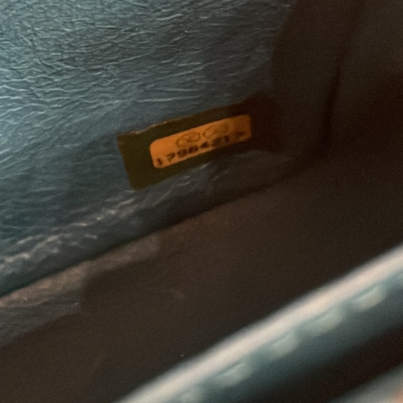 Chanel Classic Mini Square Turq Patent Leather Bag - Picture 3 of 8